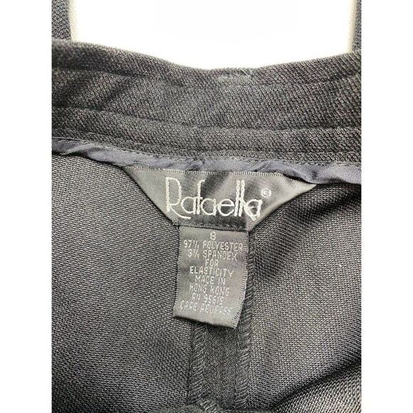 Rafaella Black Sueded Pique Stretch Straight Leg Career Pant Sz 8 NEW - Picture 3 of 8